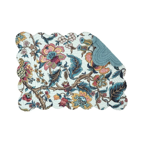 C&F Home Set of 4 Pcs 13x19 Quilted Placemat,Scandinavian Jacquard Navy C&F Home Set of 4 Pcs 13x19 Quilted Placemat,Scandinavian Jacquard Navy